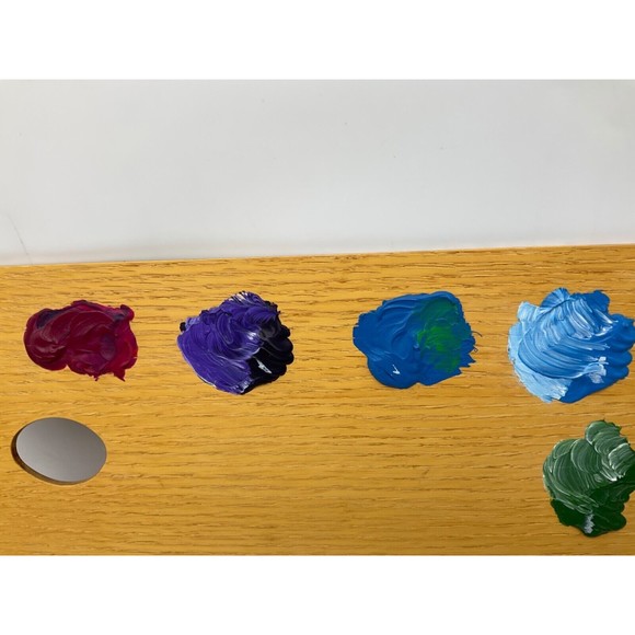 Artist Wood Painters Palette Oil Paint Multicolor Rectangular 16 X 10 - Picture 4 of 7